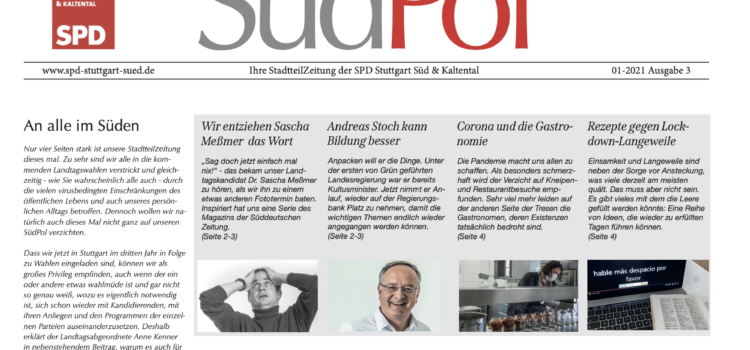 Bald wieder im Briefkasten: die neue SüdPol-Stadtteilzeitung