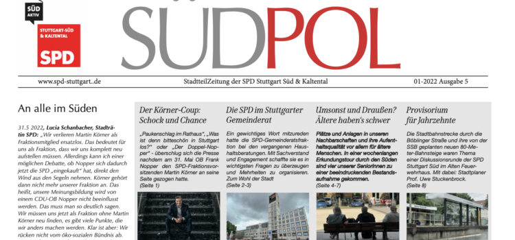 Jetzt im Briefkasten: die neue SüdPol-Stadtteilzeitung